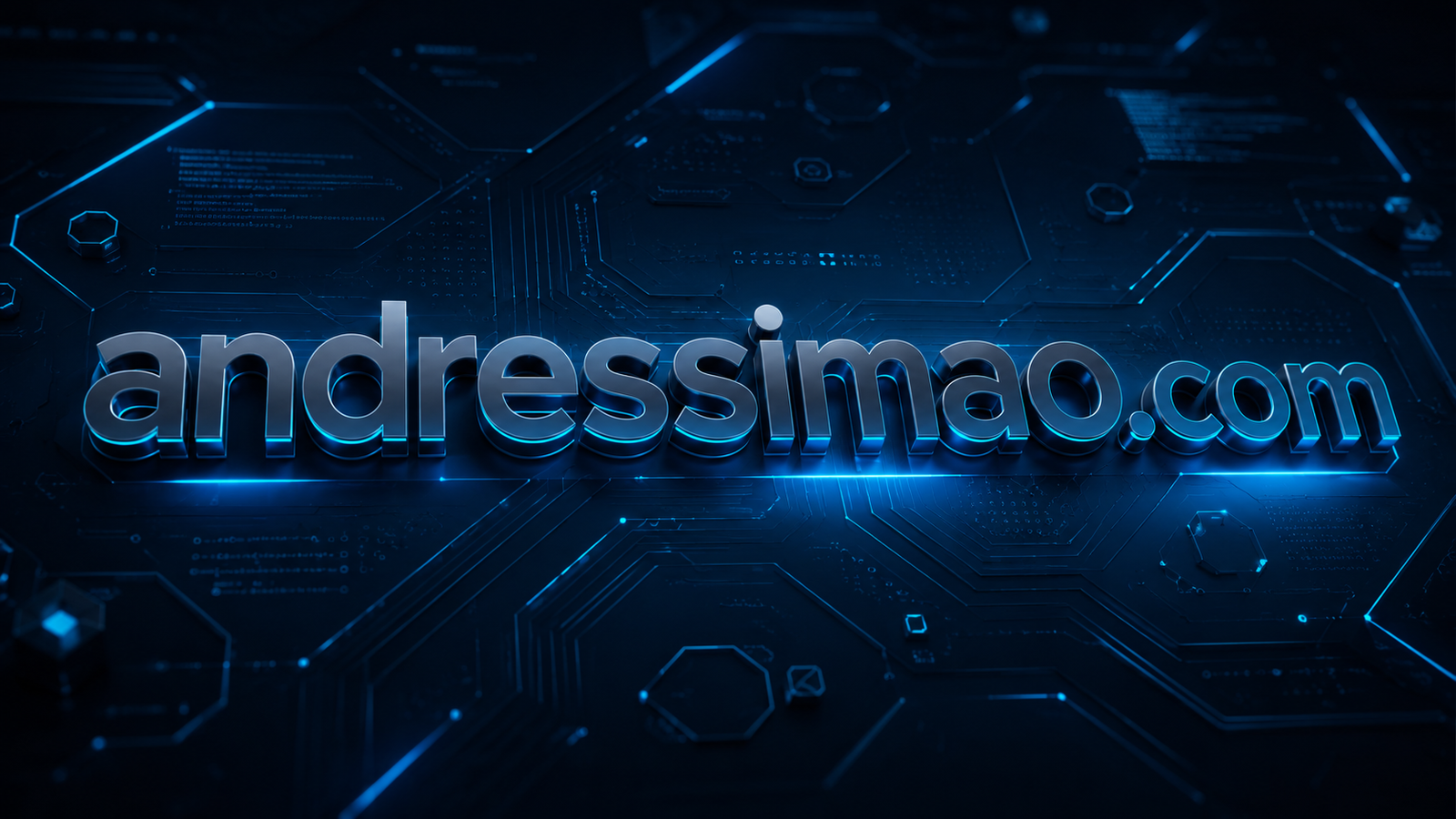 andressimao.com em composição 3D tecnológica